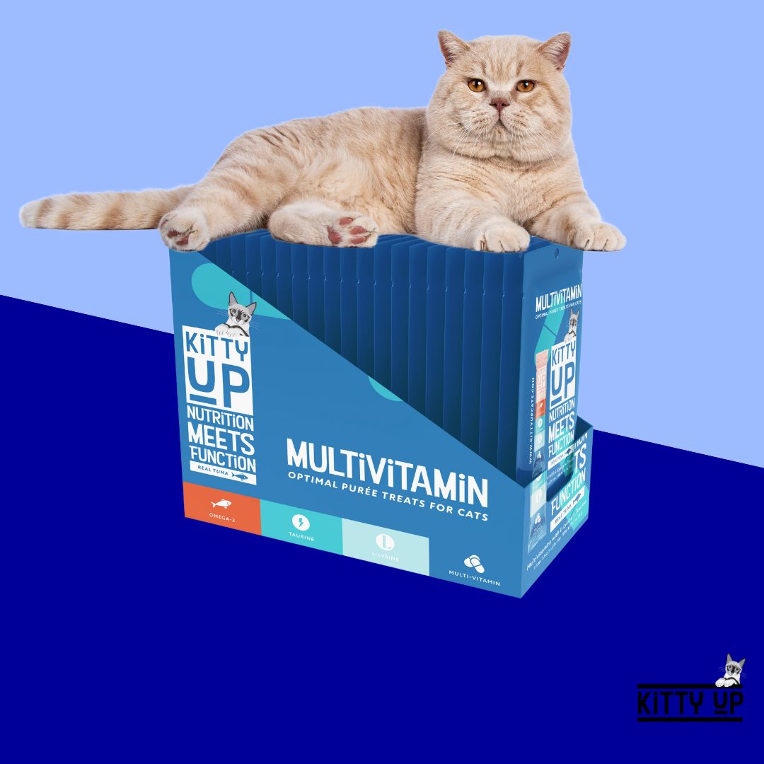 Premium Cat Multivitamin Puree – L-Lysine & Taurine for Immune Health in Real Tuna | Kitty Up