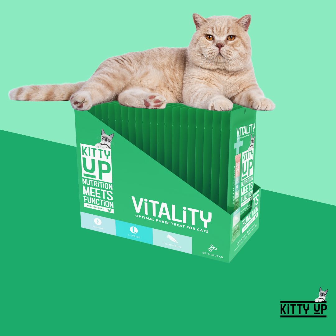 Vitality Lickable Puree Real Chicken Cat Treats – Immune Support with L-Lysine & Taurine