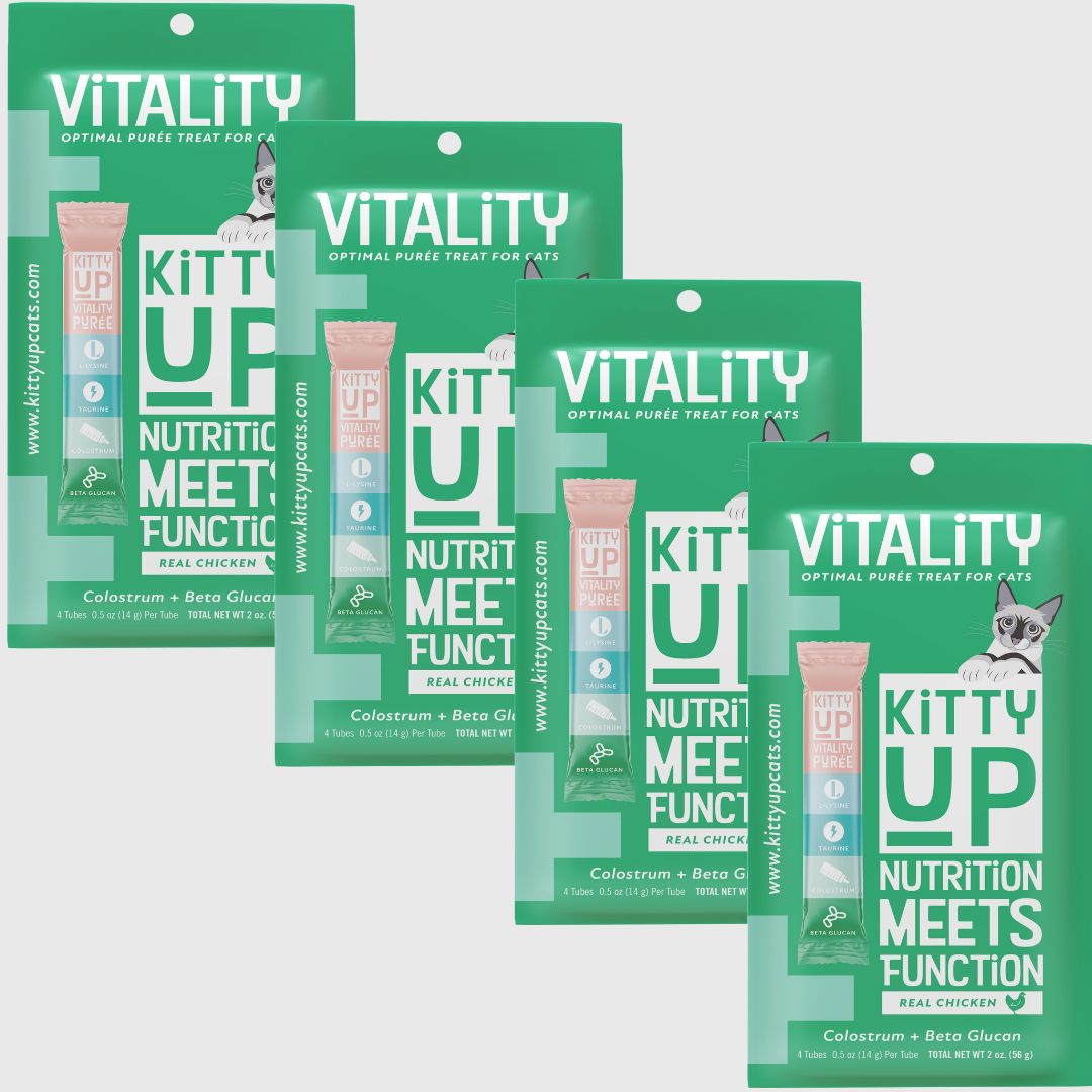 Vitality Puree for Cats – Immune Support with L-Lysine & Taurine in Real Chicken | Kitty Up